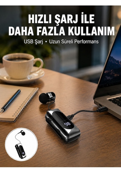 Uzun Pil Ömürlü Kablosuz Kulaklık 25 Saat Konuşma Ve Müzik Süresi Yeni Nesil - Lisinya