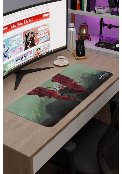 Witcher 3 Kaymaz Dikişli Kauçuk Oyuncu Mousepad V5 - 70x30 Xl Gaming Mouse Pad Fare Altlığı