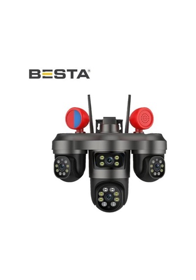 3 Mp + 3mp + 3mp 3 Kameralı Wifi Kablosuz Güvenlik Kamerası Bs-55w