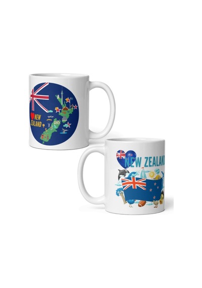 Yeni Zelanda Kupa Bardak 2 Adet Seyahat Hatıra New Zeland Mug