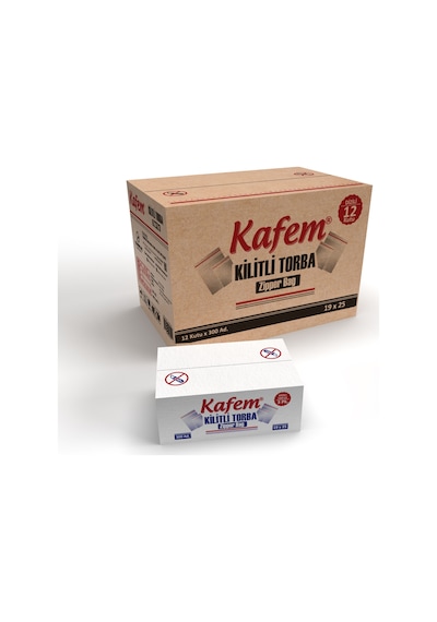 19 x 25 CM Kilitli Poşet / Naylon Torba ( 3600 Adet ) Koli - Kafem