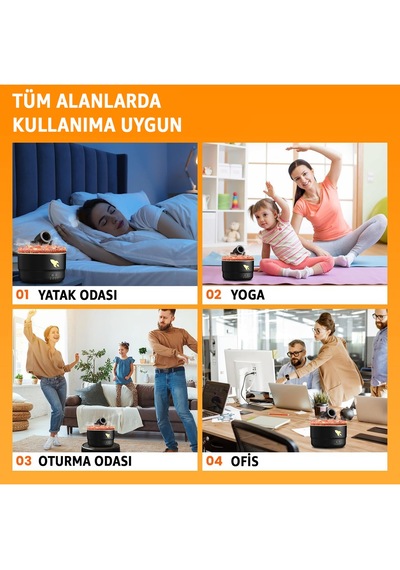 Volkanik Lav Efektli, Topçu Tasarım, Rgb Değişebilen Renk, Aromaterapi Hava Nemlendirici