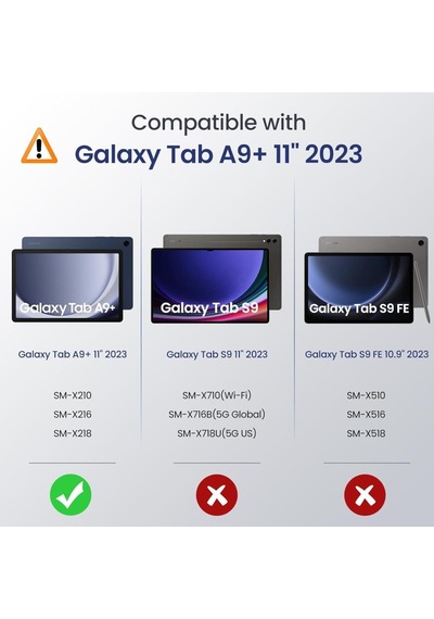 Samsung Galaxy Uyumlu Tab A9 Plus X210 X213 X215 X217 Kılıf New Pu Deri Smart Standlı Case Uyku Modlu
