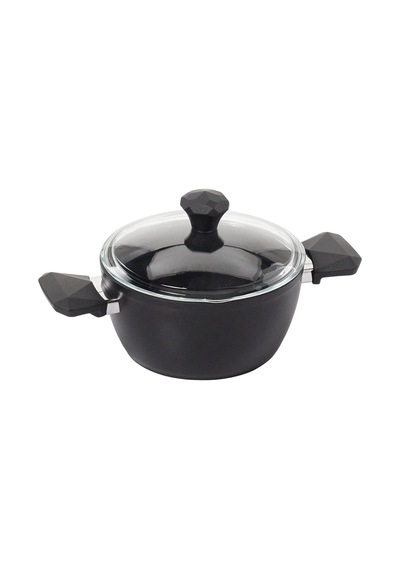 Tr Taç Pierre Cardin 1500023290 7 Parça Diamond Cook Graniks Tencere Seti, Siyah Genel