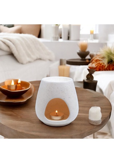 Deco Enyo Seramik Buhurdanlık - Krem - 11 Cm Çok Renkli