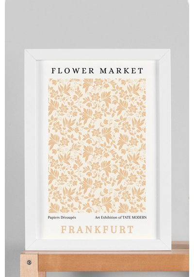 Flower Market Frankfurt Çerçeveli Tablo - Eklektik Tarz Duvar Dekoru
