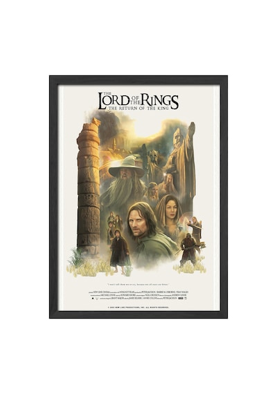 Lord Of The Rings Siyah Ahşap Çerçeveli Poster, Dekoratif Film Duvar Tablosu