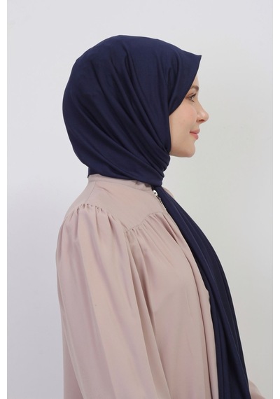 Manolyaşal İslamic Hijab Tesettür Penye Şal - 70 X 180 / Lacivert Lacivert