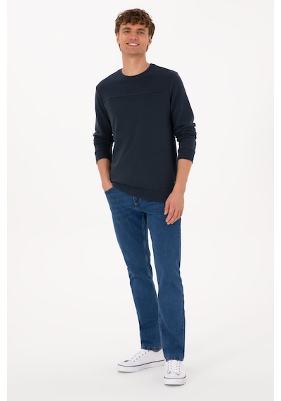 U.S. Polo Assn. Erkek Bisiklet Yaka Regular Fit Açık Lacivert İnce Sweatshirt 50315455-VR059