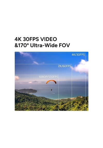 C110+ 4k Wifi F1.8 20mp 170 6 Eksenli Jiroskop Ip65 30 Metre Su Geçirmez Mini Aksiyon Kamerası Siyah Genel
