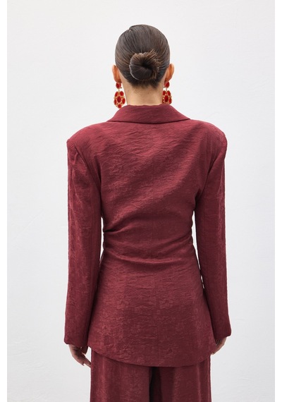 Sateen Freya Ceket - Bordo-137137 Bordo