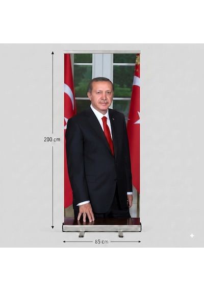 Cumhurbaşkanı Poster Baskılı Roll Up Banner 85x200cm No:1 Diğer