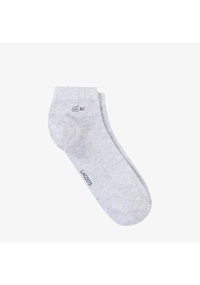 Lacoste Ankle Length Cotton Sport Socks Örme Logo Tekli Bilek Boyu Çorap Unisex Gri