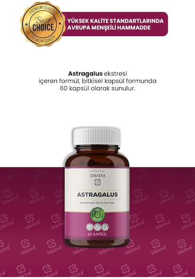 Erbatab Astragalus Çin Geveni Eki 60 Kapsül