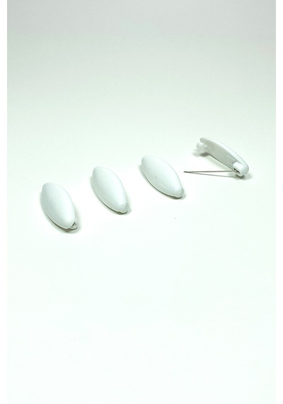4 Adet Plastik Çengelli Eşarp Ve Şal İğnesi Beyaz 4 Cm 04