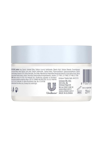 Vücut Peelingi Macadamia Fındığı Ve Pirinç Sütü 225 Ml Beyaz