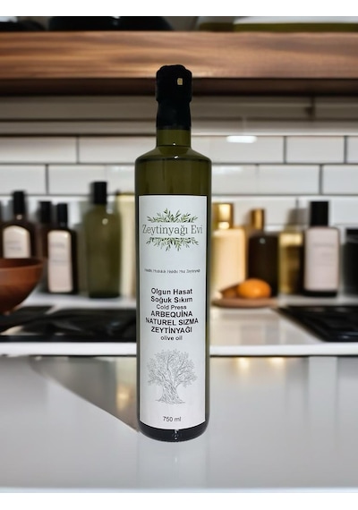 Zeytinyağı Evi Naturel Sızma Soğuk Sıkım Arbequina Zeytinyağı Cam Şişe 750 ML