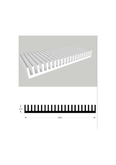 Led Soğutucu Alüminyum Led Soğutucu Power Led Soğutucu 109x12 Mm