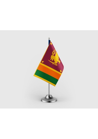 Sri Lanka Tekli Saten Masa Bayrağı Seti Diğer