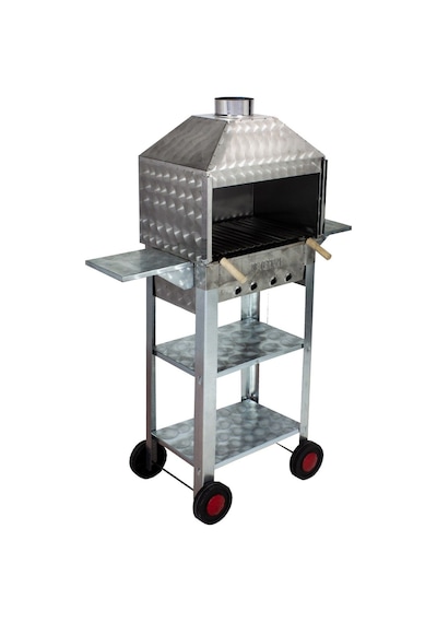 Metehan MTH-85 Davlumbazlı - Bacalı - Kanatlı - Lama Izgaralı - Dört Tekerlekli Mangal