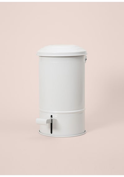 The Mia Stripe Mutfak Ve Banyo Çöp Kovası Beyaz 5 Lt Beyaz