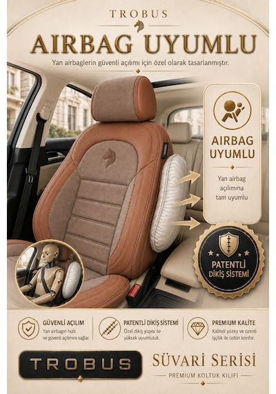 Geely Emgrand 2010-2012 Uyumlu Süvari Serisi Taba Oto Koltuk Kılıfı