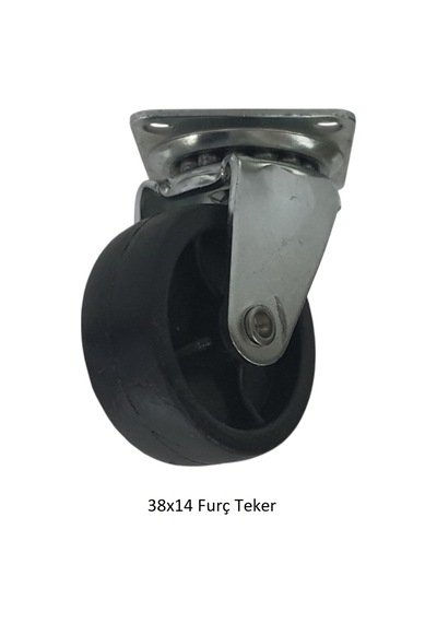 Oynak, Tabla Bağlantılı, Burçlu, Polipropilen Hafif Sanayi Tekerleği Çap: 38x14 Siyah