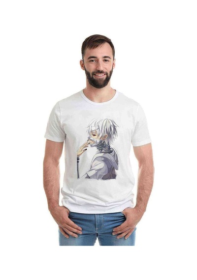 Anime Tokyo Ghoul Anteiku Baskılı Beyaz Erkek Tshirt (530980213)