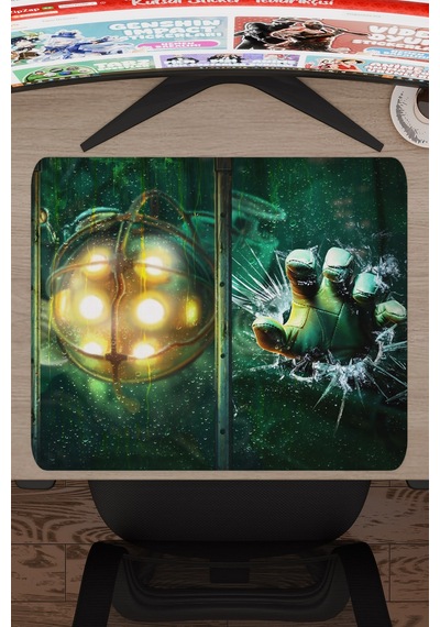 Bioshock Kaymaz Dikişli Kauçuk Oyuncu Mousepad V5 - 48x40 Xl Gaming Mouse Pad Fare Altlığı