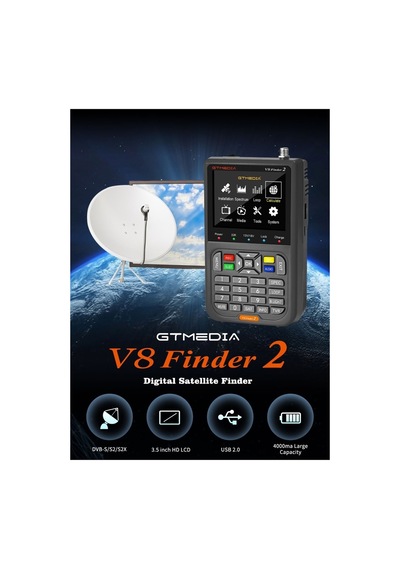 Uydu Yön Bulucu Gtmedia V8 Finder 2 Canlı Görüntü Izleme+şarjlı+taşıma Çantalı - 547327677