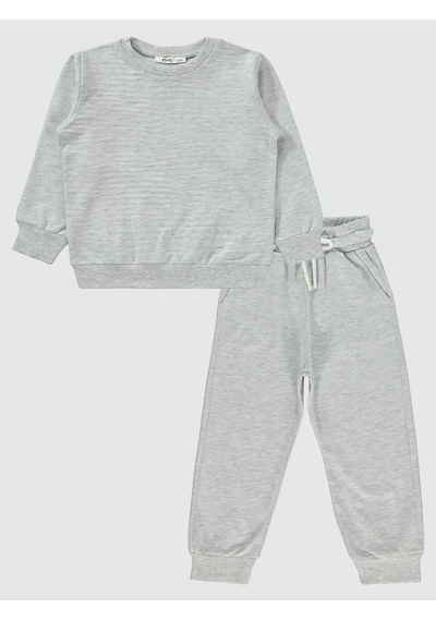 Civil Boys Civil Unisex Çocuk Eşofman Takımı 2-5 Yaş Karmelanj Karmelanj Gri