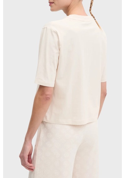 Guess Bayan T Shirt V4bı21 I3z14 G6k5 Ekru Ekru