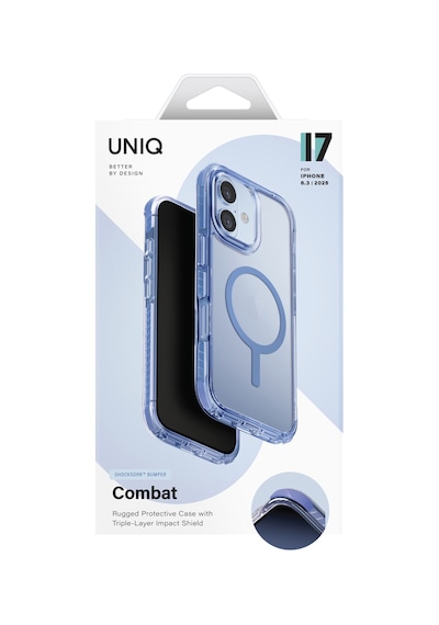Apple Uyumlu iPhone 17 Kılıf Combat Serisi Üç Katmanlı Shocksorb Magsafe Özellikli Magclick Koruyucu Kapak Mavi Apple Uyumlu iPhone 17 Kılıf Combat Serisi Üç Katmanlı Shocksorb Magsafe Özellikli Magclick Koruyucu Kapak Mavi