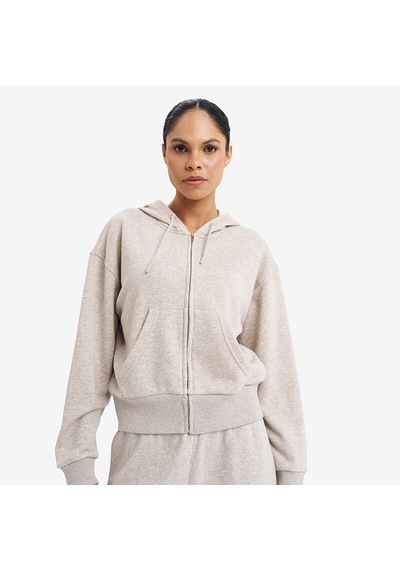 Lescon Bej Kadın Fermuarlı Kapüşonlu Sweatshirt 26s-2201-26n