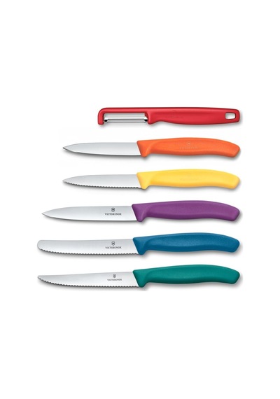 Ayrex Victorinox 6.7126.6c1 Swiss Classic 7li Soyma Bıçağı Blok Set, Renkli Diğer