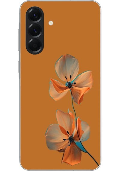 Samsung Galaxy A56 Uyumlu Hibüskus Çiçeği Baskılı Silikon Kılıf Renkli