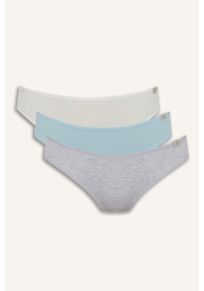 DeFacto Ribana 3'lü Askılı Brief Külot-Fall in Love D6404AX25SPBE107 DeFacto Ribana 3'lü Askılı Brief Külot-Fall in Love D6404AX25SPBE107