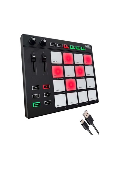 Ayrex Pad Controller-16 Stüdyo Midi Pad Controller 48 Adet Pad Bankası