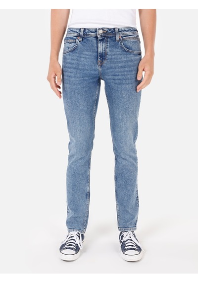Colin's Colins 044 Karl Düz Fit Düşük Bel Düz Paça Jean Koyu Mavi Erkek Pantolon 001