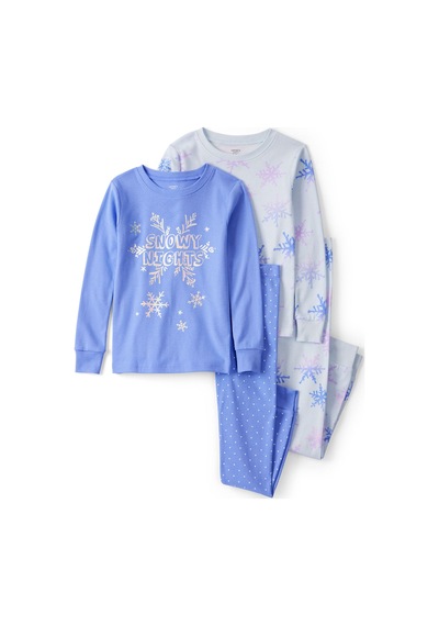 Kız Çocuk Mavi Pijama Set Mavi