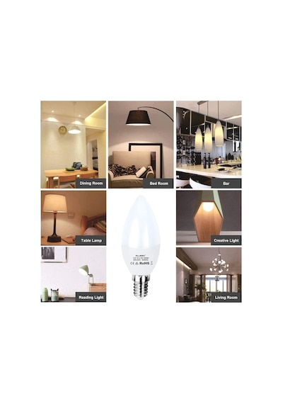 Alusso C37 E14 6w Led Mum Ampul - 50w Muadili İnce Duy Buji Led Ampul