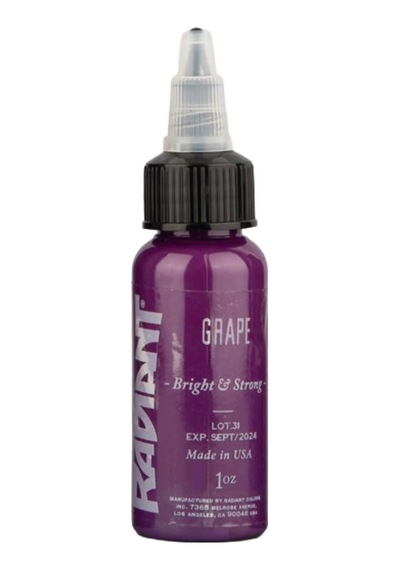Grape Radiant Dövme Boyası 30ml Yoğun Üzüm Moru Profesyonel Tattoo Ink