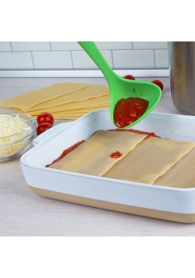 Lurch - Platin Silikon Sos Kepçesi 28 Cm - Yeşil - Yanmaz, Yapışmaz, Bükülmez, Çizmez, Tat Ve Koku Bırakmaz - 240095
