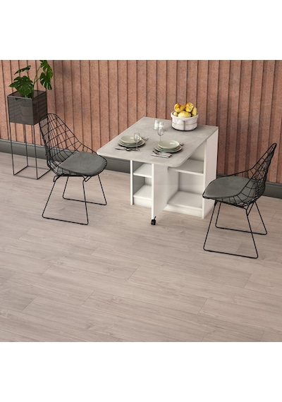 Asra Trend KM-21 %100 MDF 93x70 cm Katlanır Akıllı Mutfak Masası Tekerlekli Servis Masası Beyaz Retro Taş Asra Trend KM-21 %100 MDF 93x70 cm Katlanır Akıllı Mutfak Masası Tekerlekli Servis Masası Beyaz Retro Taş