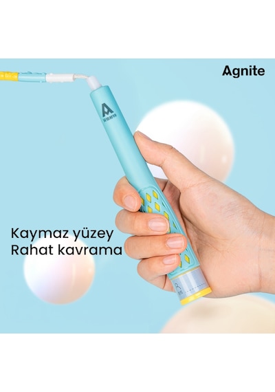 Agnıte Boncuklu Atlama İpi Sayaçsız Dayanıklı Mavi