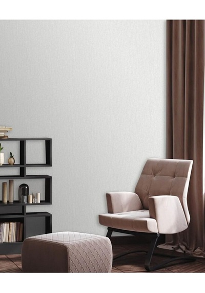 Adawall Veil Design Duvar Kağıdı - Klasik Düz Desen Rococo 1302-1/15 - Beyaz 1.06x15.6 M - 16.5 M²