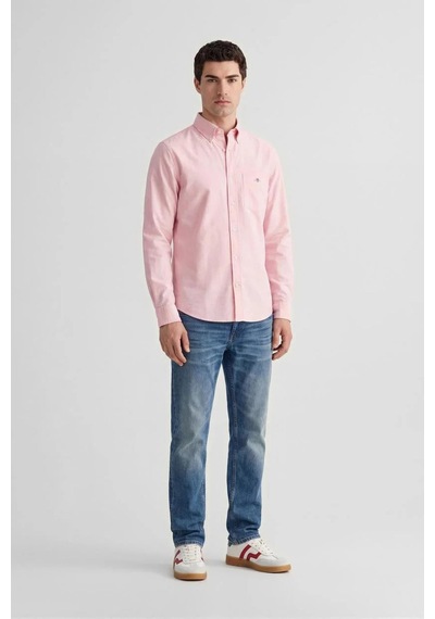 Gant Erkek Pembe Regular Fit Logolu Gömlek-14694