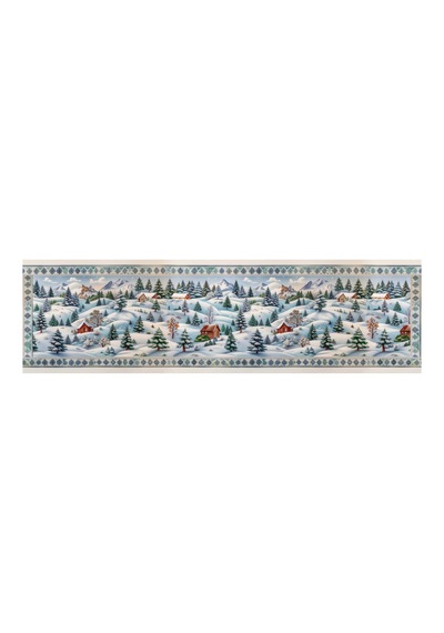 Yılbaşı Temalı Dijital Baskılı Runner Örtüsü Christmas 40x140 Cm Yılbası3