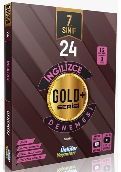 Ünlüler Yayınları 7. Sınıf Ingilizce 24 Deneme