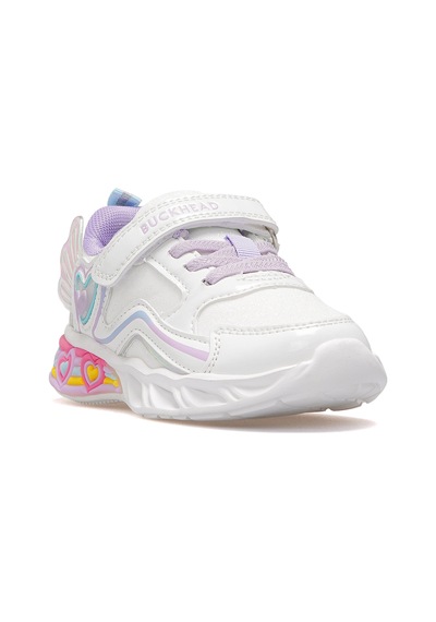 BUCKHEAD Berry Kız Çocuk Hafif Işıklı Sneaker Spor Ayakkabı 25k Buck3046 Beyaz Beyaz